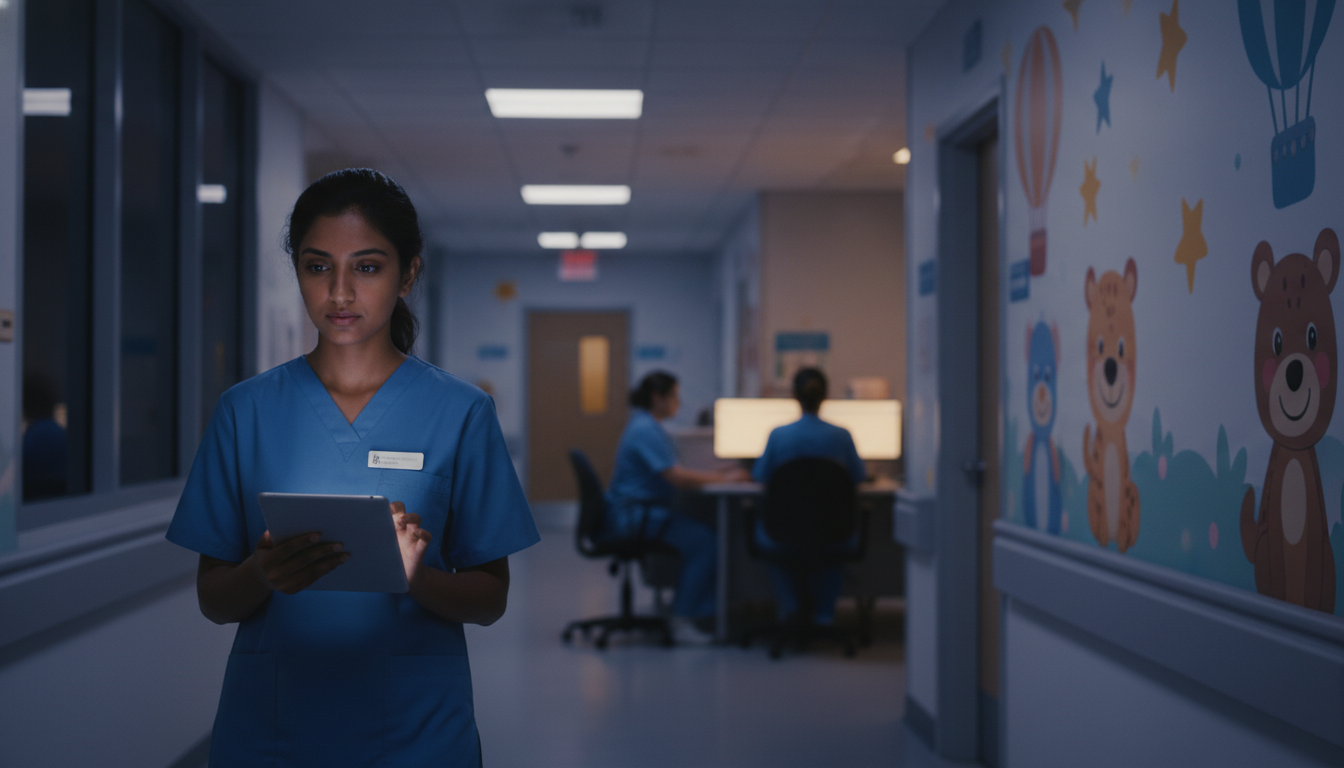 Pediatrics Resident Working Night Shift in Children's Hospital Pediatrics Resident Working Night Shift in Children's Hospital - non-US citizen IMG for Work-Life Balance Assessment for Non-