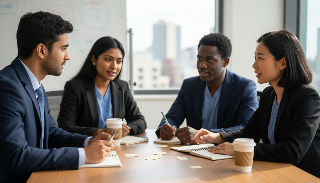 Residency applicant discussing program culture with current residents Residency applicant discussing program culture with current residents - non-US citizen IMG for Identifying Malignant Programs