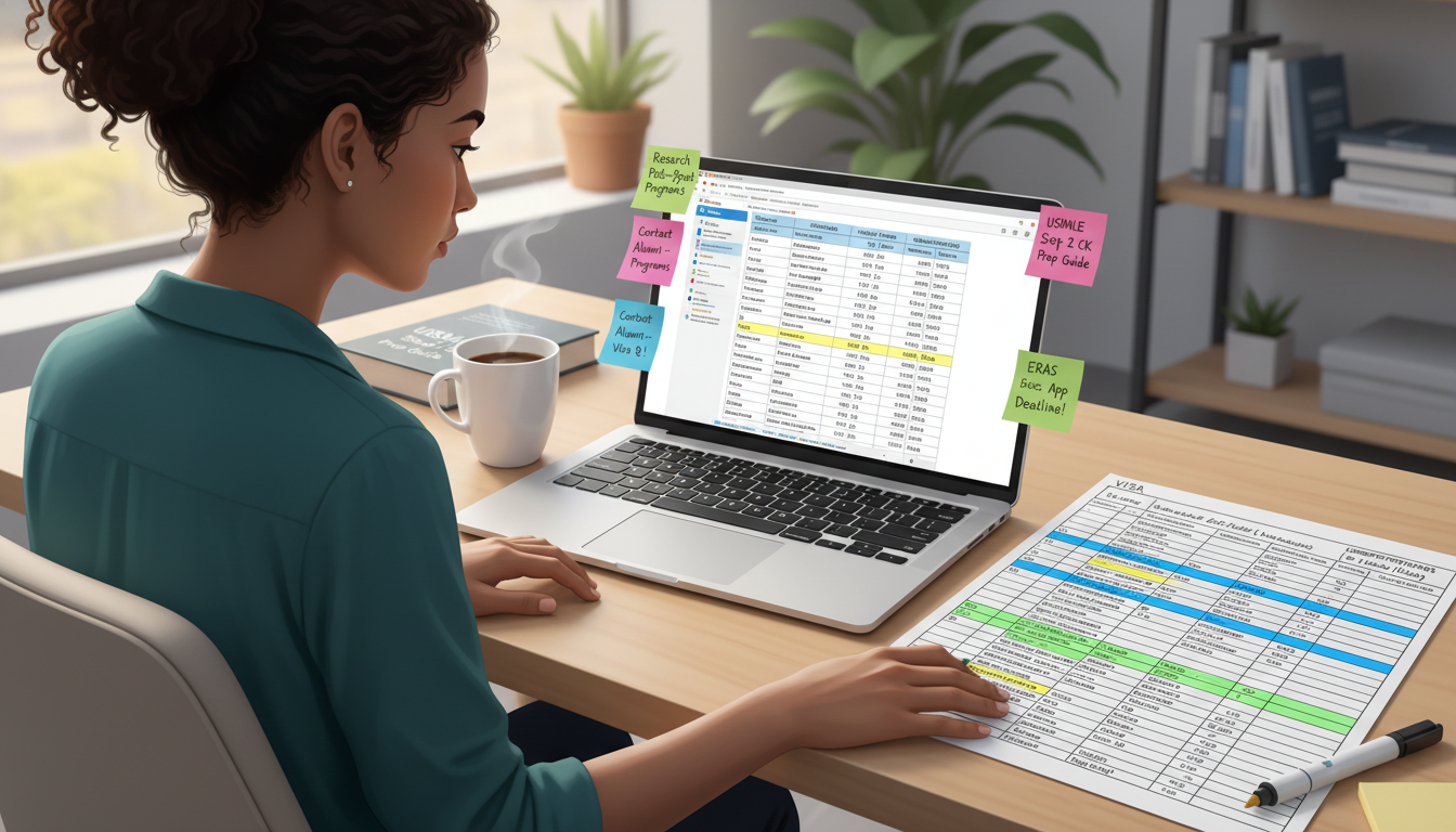International medical graduate analyzing residency program spreadsheets - non-US citizen IMG for Program Selection Strategy f