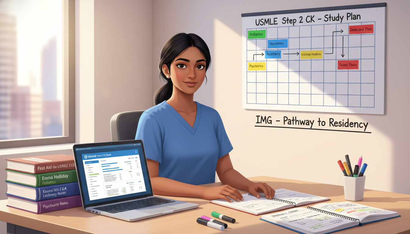 IMG creating a structured USMLE Step 2 CK study schedule IMG creating a structured USMLE Step 2 CK study schedule - non-US citizen IMG for USMLE Step 2 CK Preparation for Non-US Citi