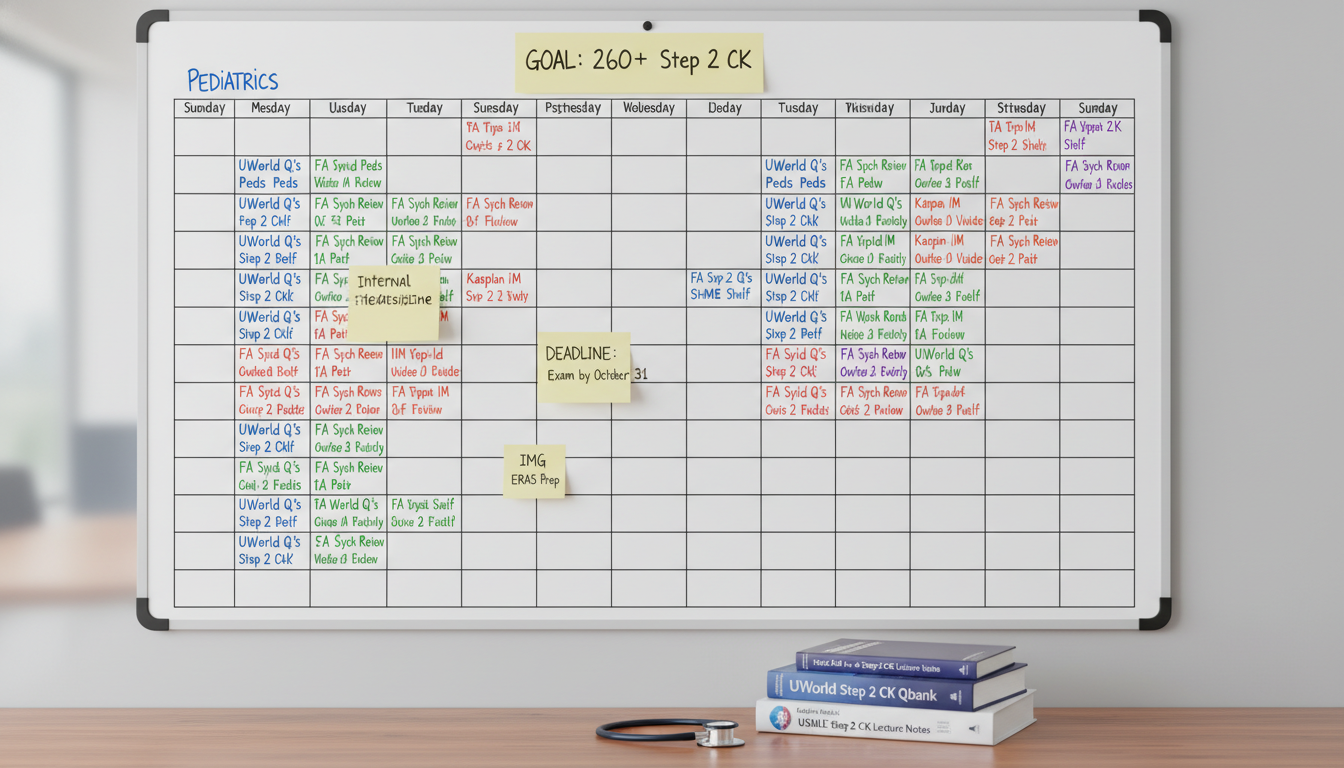 Planning a USMLE Step 2 CK study schedule for Pediatrics-Psychiatry - non-US citizen IMG for Step Score Strategy for Non-US C