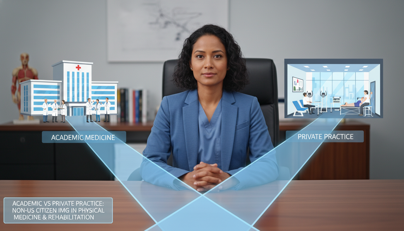 Choosing Between Academic vs Private Practice for Non-US Citizen IMGs in PM&R