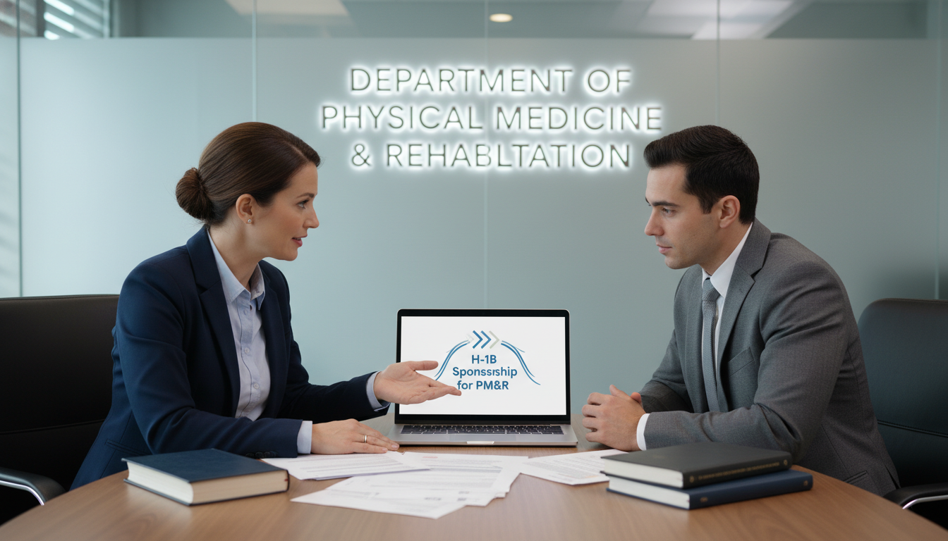 Residency program director and IMG discussing H-1B sponsorship details Residency program director and IMG discussing H-1B sponsorship details - non-US citizen IMG for H-1B Sponsorship Programs for