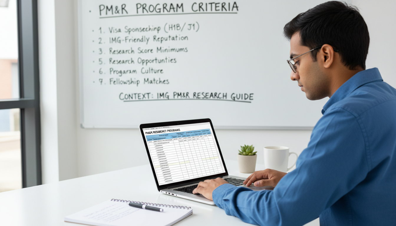 Residency applicant creating a program research spreadsheet Residency applicant creating a program research spreadsheet - non-US citizen IMG for How to Research Programs for Non-US Citi