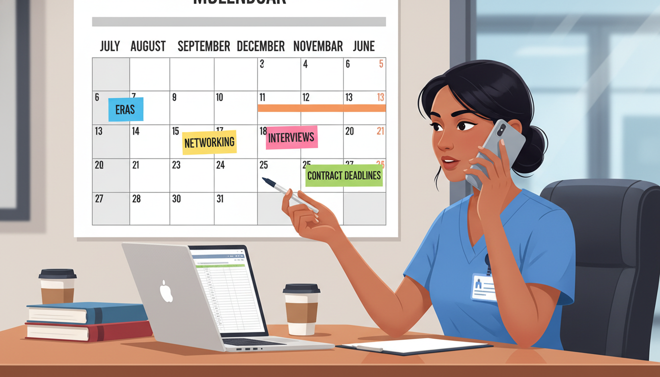Timeline of job search planning for preliminary medicine residents Timeline of job search planning for preliminary medicine residents - non-US citizen IMG for Job Search Timing for Non-US Citi