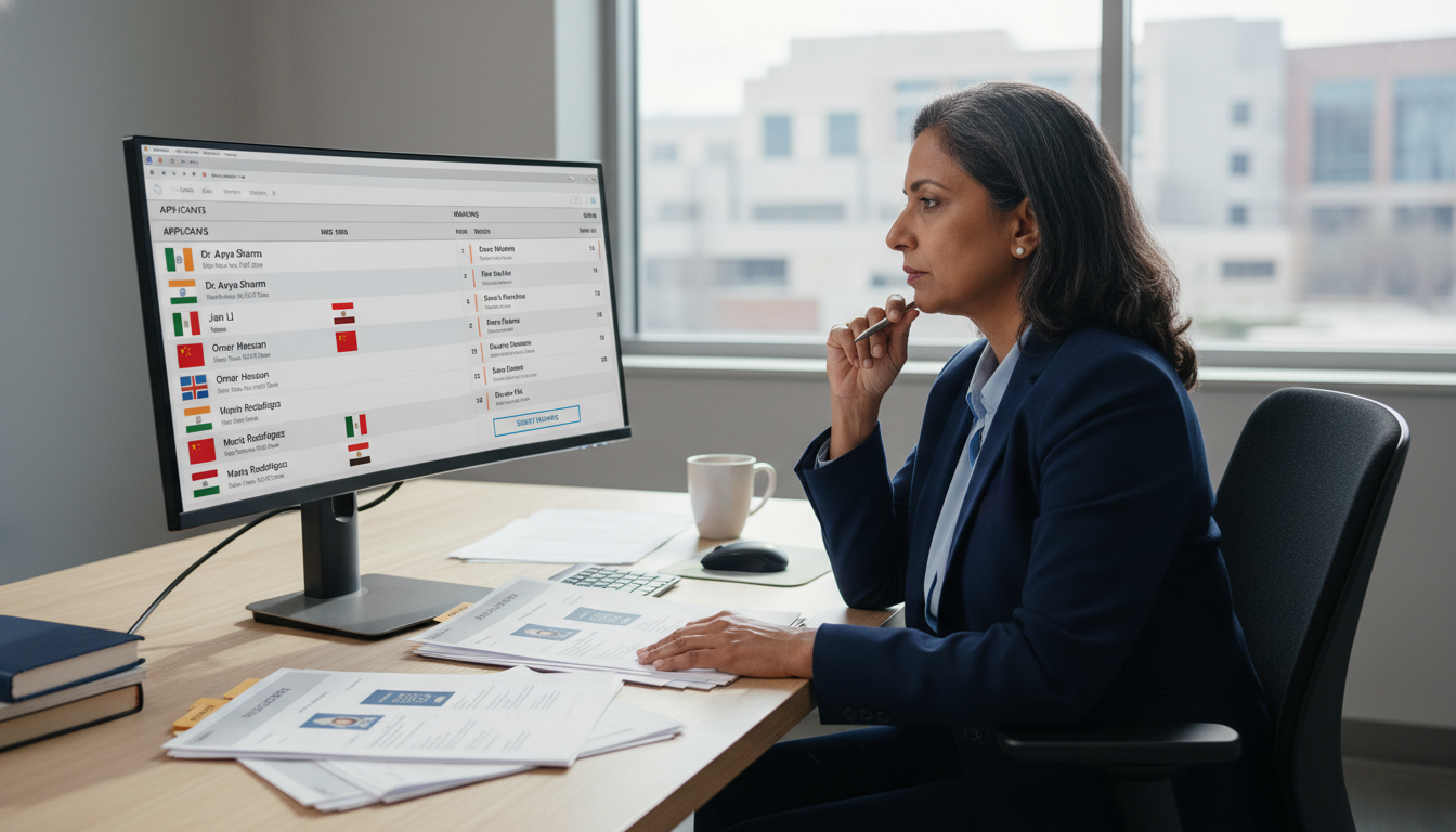 Residency program director reviewing international applicant ranking list - non-US citizen IMG for Pre-Match Communication fo