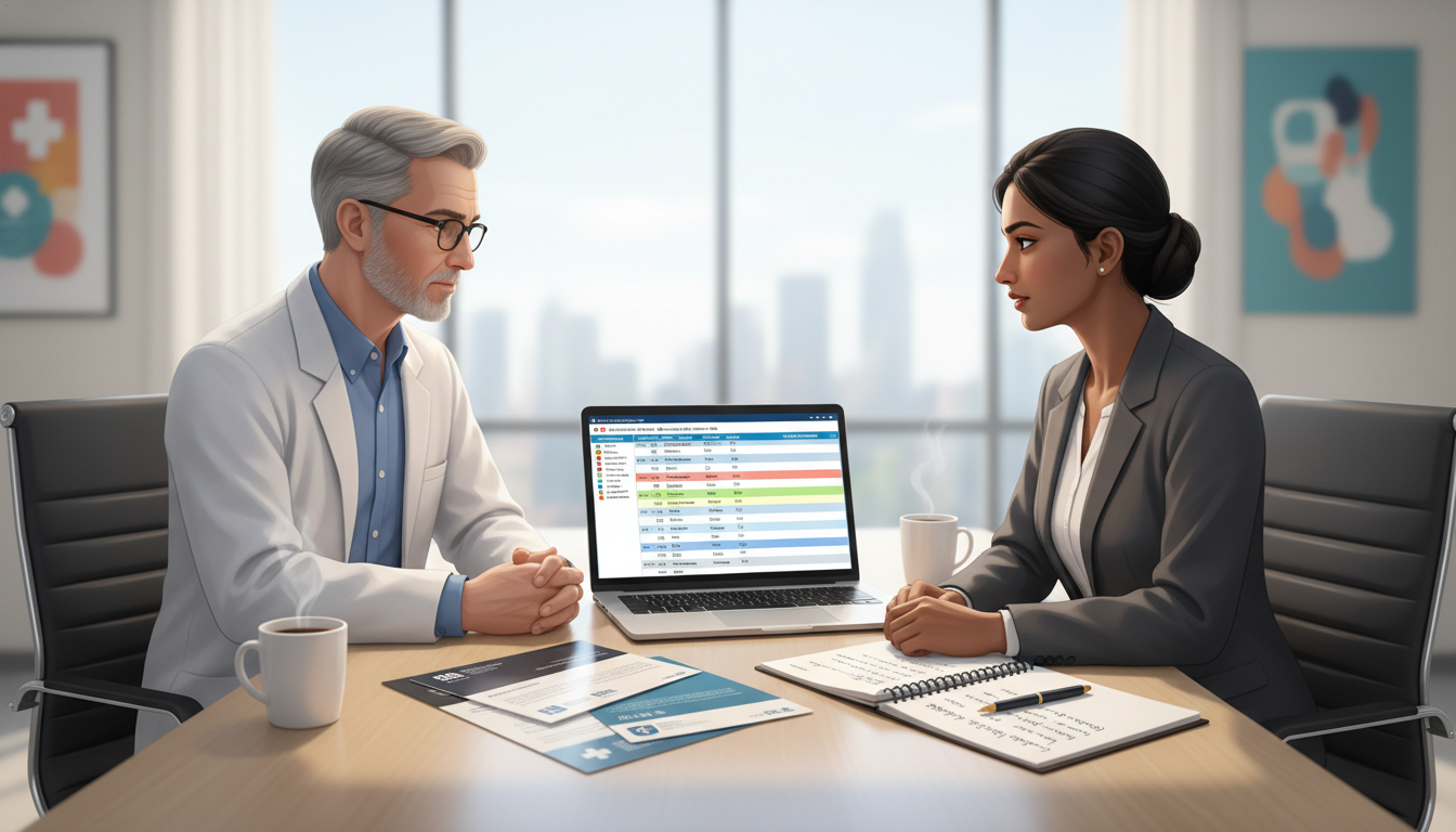 IMG resident discussing residency program options with a mentor IMG resident discussing residency program options with a mentor - non-US citizen IMG for How to Research Programs for Non-US