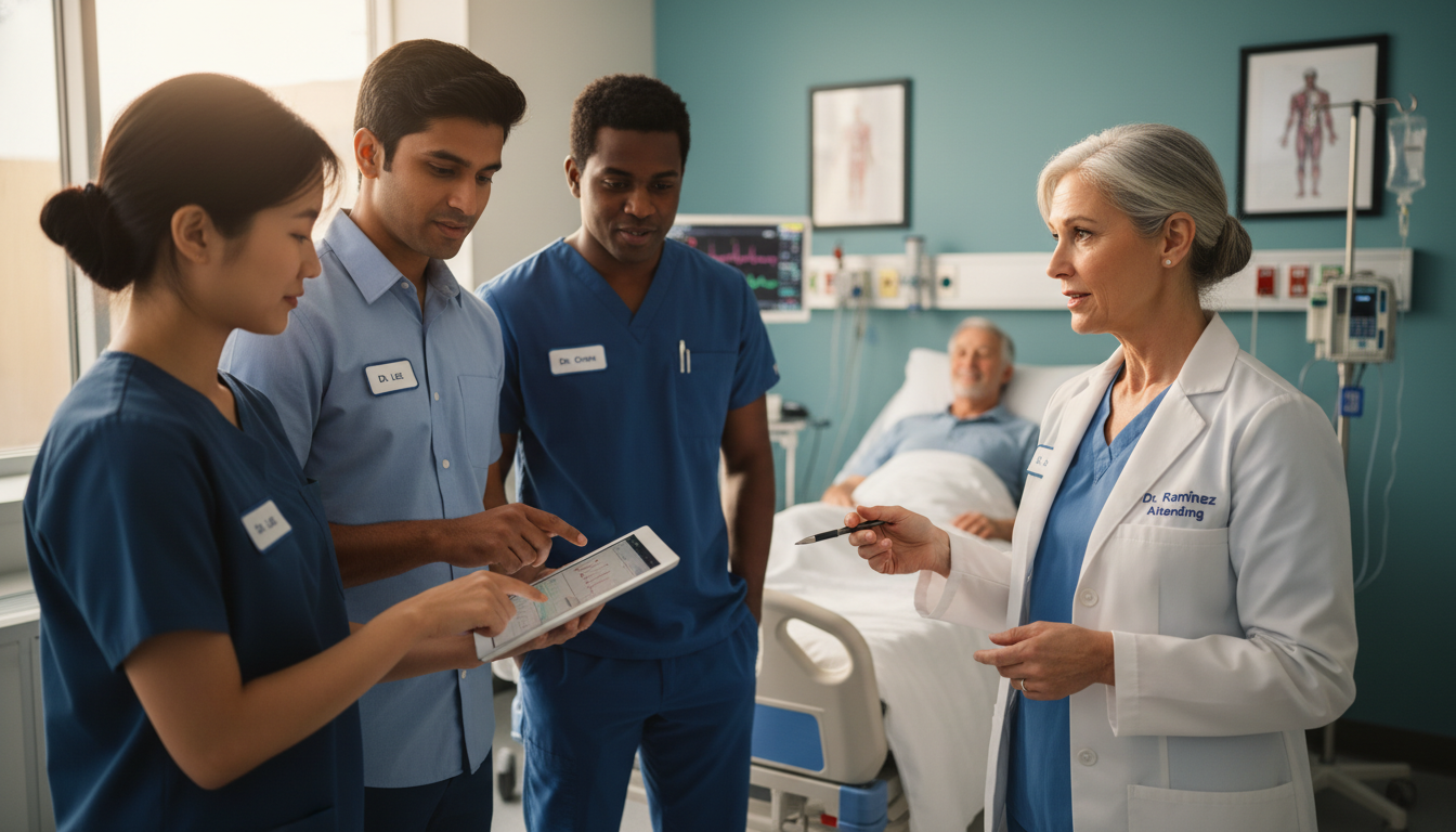 Preliminary medicine residents working in hospital ward Preliminary medicine residents working in hospital ward - non-US citizen IMG for Step Score Strategy for Non-US Citizen IMG i