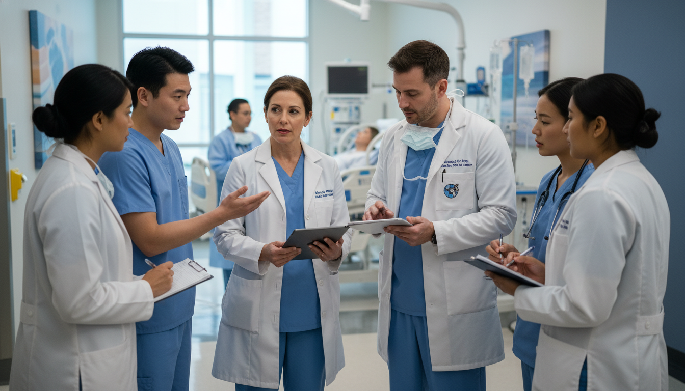 International surgical resident during ward rounds International surgical resident during ward rounds - non-US citizen IMG for CV Building for Non-US Citizen IMG in Preliminary