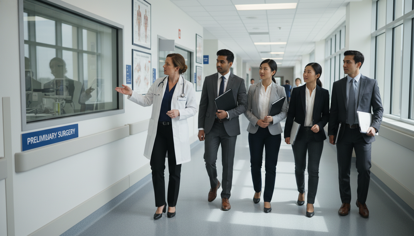 Residency interview day hospital tour for surgery applicants Residency interview day hospital tour for surgery applicants - non-US citizen IMG for Pre-Interview Preparation for Non-US Ci