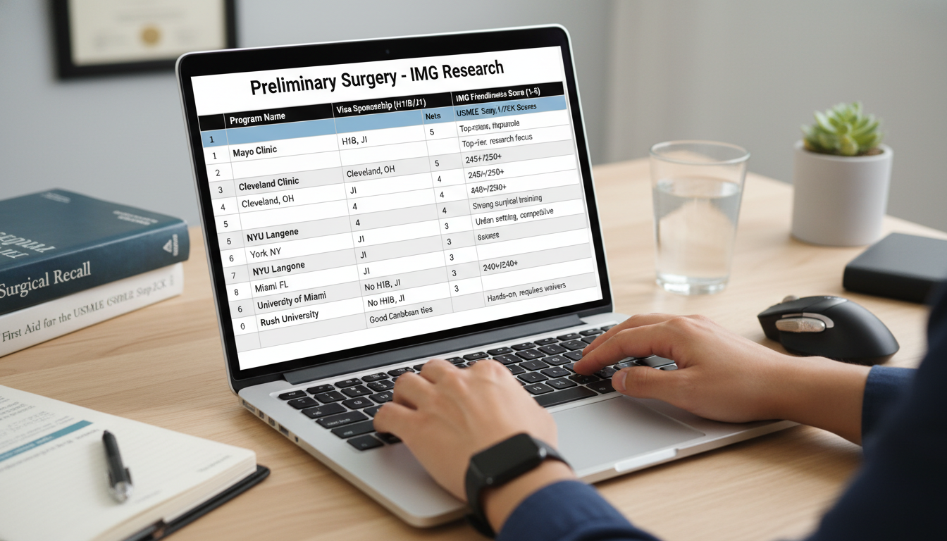 Non-US citizen IMG using a spreadsheet to prioritize residency programs Non-US citizen IMG using a spreadsheet to prioritize residency programs - non-US citizen IMG for How to Research Programs for