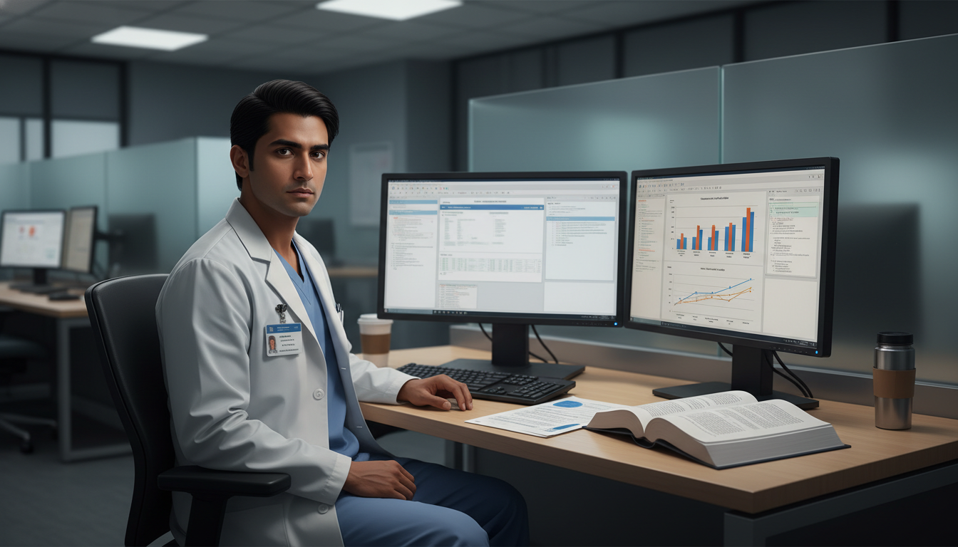 Surgical resident analyzing patient outcome data for research - non-US citizen IMG for Research During Residency for Non-US C