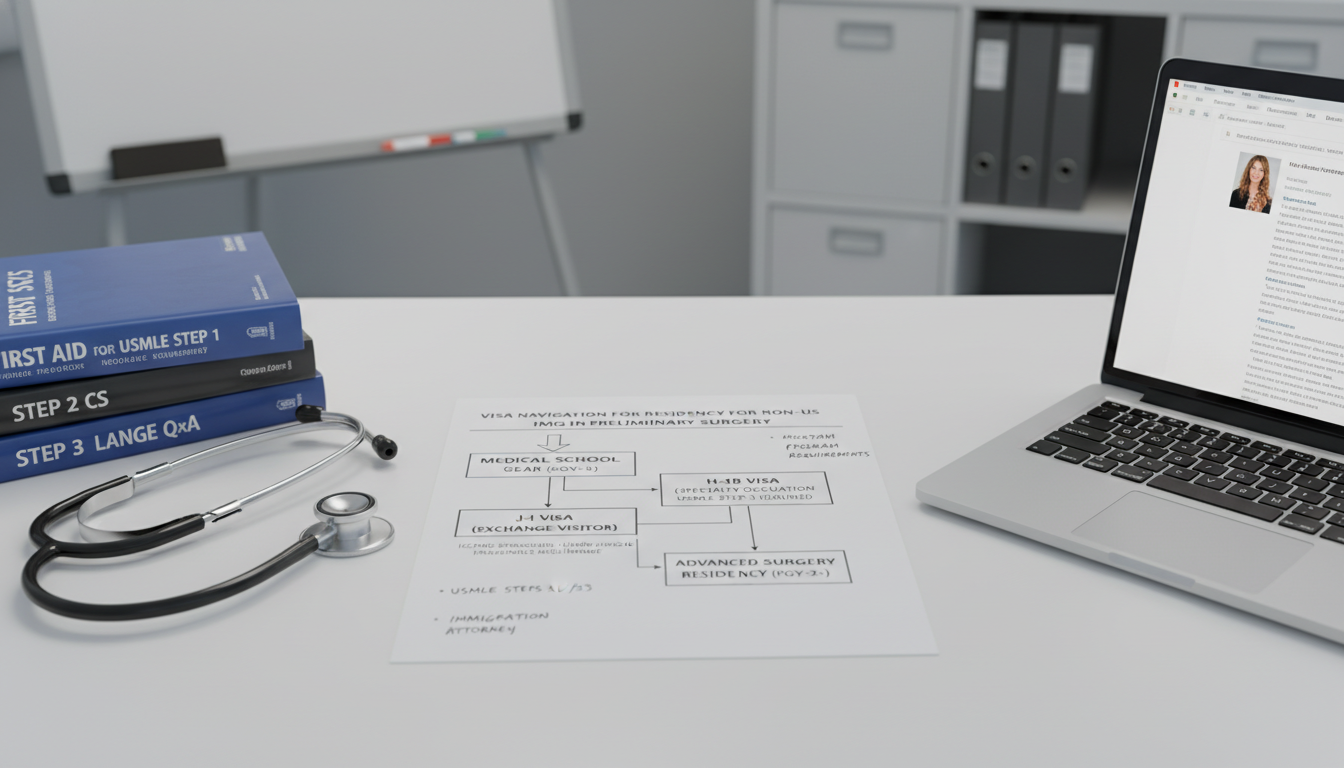 Flowchart of Visa Options for Non-US Citizen IMG Entering Preliminary Surgery Residency Flowchart of Visa Options for Non-US Citizen IMG Entering Preliminary Surgery Residency - non-US citizen IMG for Visa Navigat