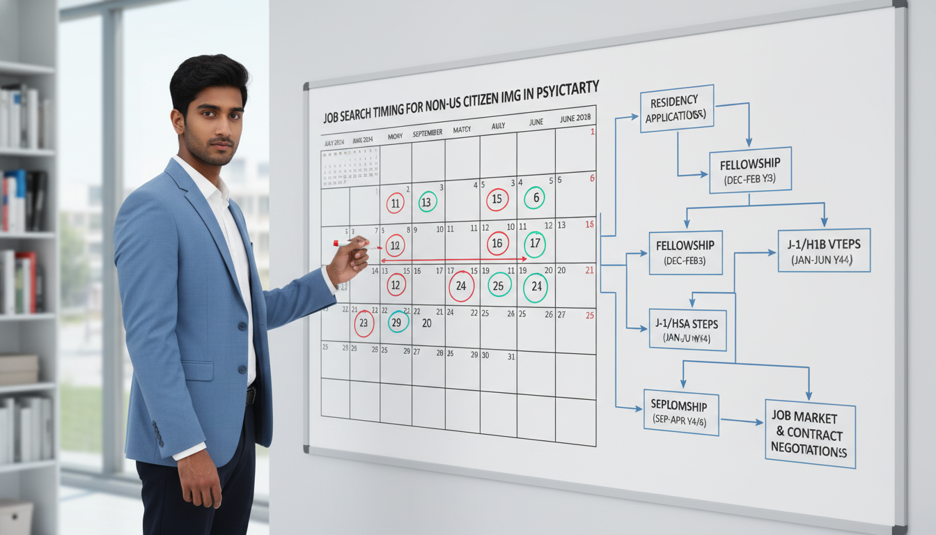 International psychiatry graduate planning job search timeline with calendar International psychiatry graduate planning job search timeline with calendar - non-US citizen IMG for Job Search Timing for N