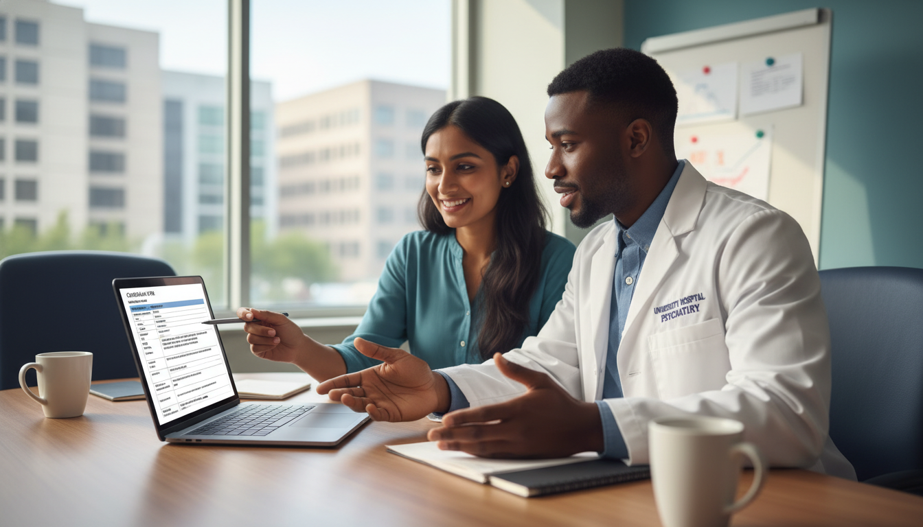 Non-US citizen IMG talking with psychiatry resident mentor Non-US citizen IMG talking with psychiatry resident mentor - non-US citizen IMG for Networking in Medicine for Non-US Citizen