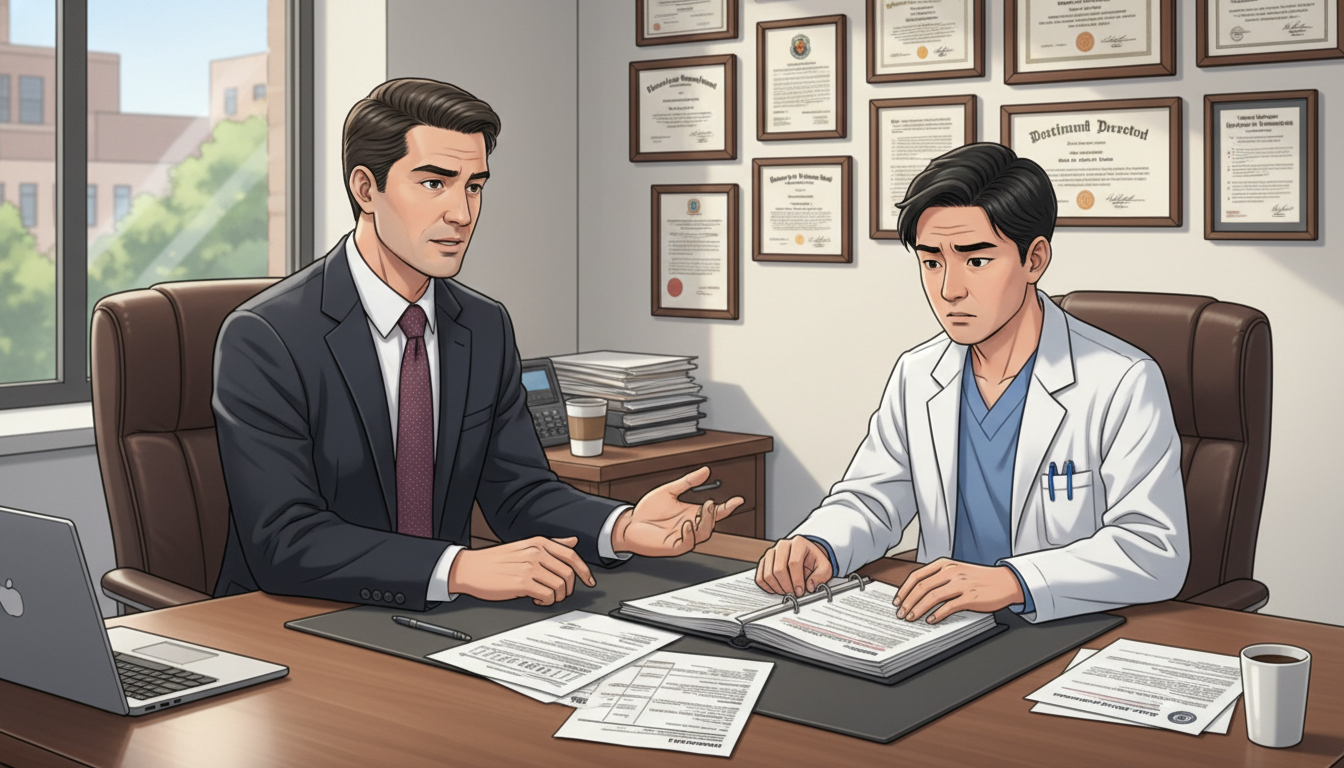 Psychiatry residency program director meeting with a concerned resident Psychiatry residency program director meeting with a concerned resident - non-US citizen IMG for Resident Turnover Warning Si