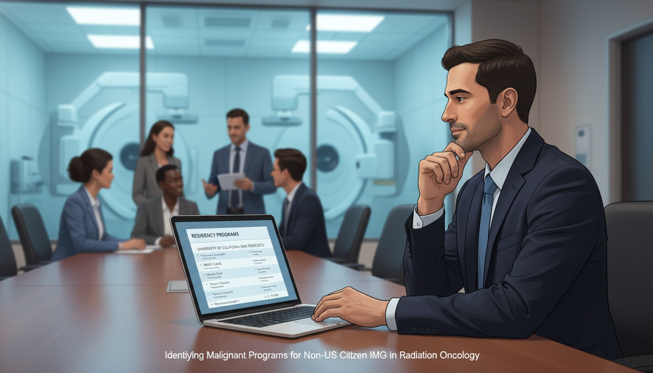 Essential Guide for Non-US Citizen IMGs: Identifying Malignant Radiation Oncology Residencies