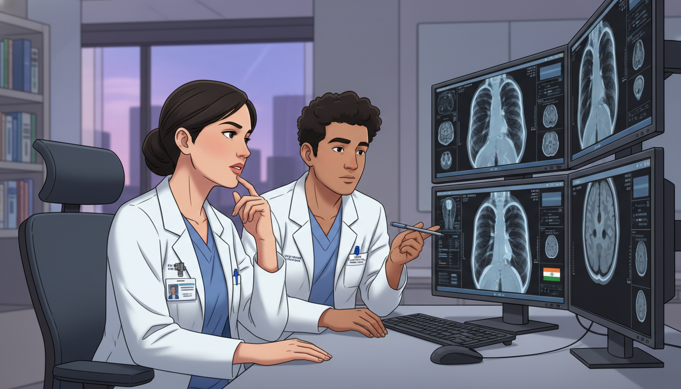 Diagnostic radiology resident teaching an international visiting student on PACS Diagnostic radiology resident teaching an international visiting student on PACS - non-US citizen IMG for Away Rotation Strat