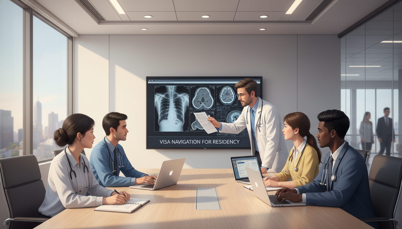 International Radiology Residents Discussing Visa Strategy International Radiology Residents Discussing Visa Strategy - non-US citizen IMG for Visa Navigation for Residency for Non-US