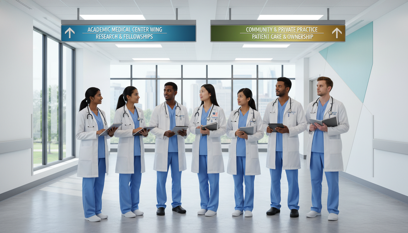 Transitional year residents rotating between academic medical center and community hospital Transitional year residents rotating between academic medical center and community hospital - non-US citizen IMG for Academic