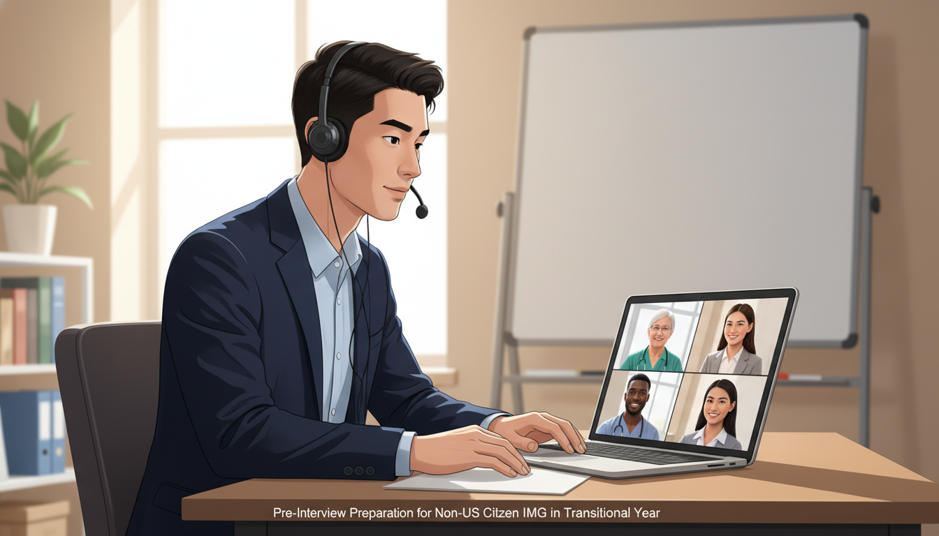 Virtual residency interview setup for an international medical graduate Virtual residency interview setup for an international medical graduate - non-US citizen IMG for Pre-Interview Preparation fo