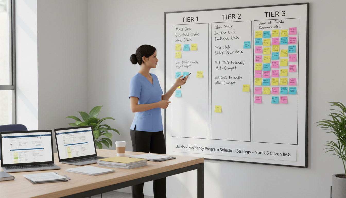 Foreign medical graduate organizing urology residency program tiers - non-US citizen IMG for Program Selection Strategy for N