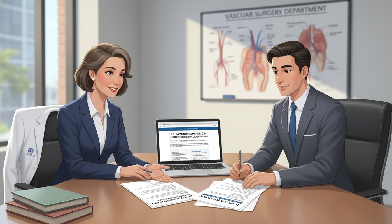Program director and IMG discussing H-1B visa options for vascular surgery residency Program director and IMG discussing H-1B visa options for vascular surgery residency - non-US citizen IMG for H-1B Sponsorshi