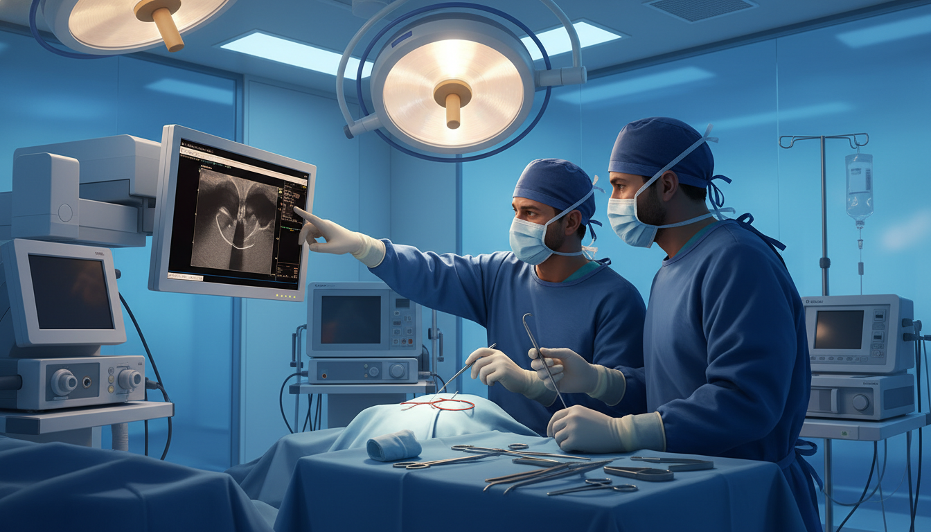 Vascular surgeon mentoring an international medical graduate in the operating room Vascular surgeon mentoring an international medical graduate in the operating room - non-US citizen IMG for Letters of Recomm