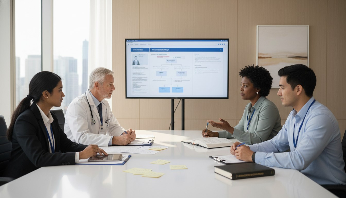 Addiction medicine team collaborating on complex patient case Addiction medicine team collaborating on complex patient case - US citizen IMG for Identifying Malignant Programs for US Citi