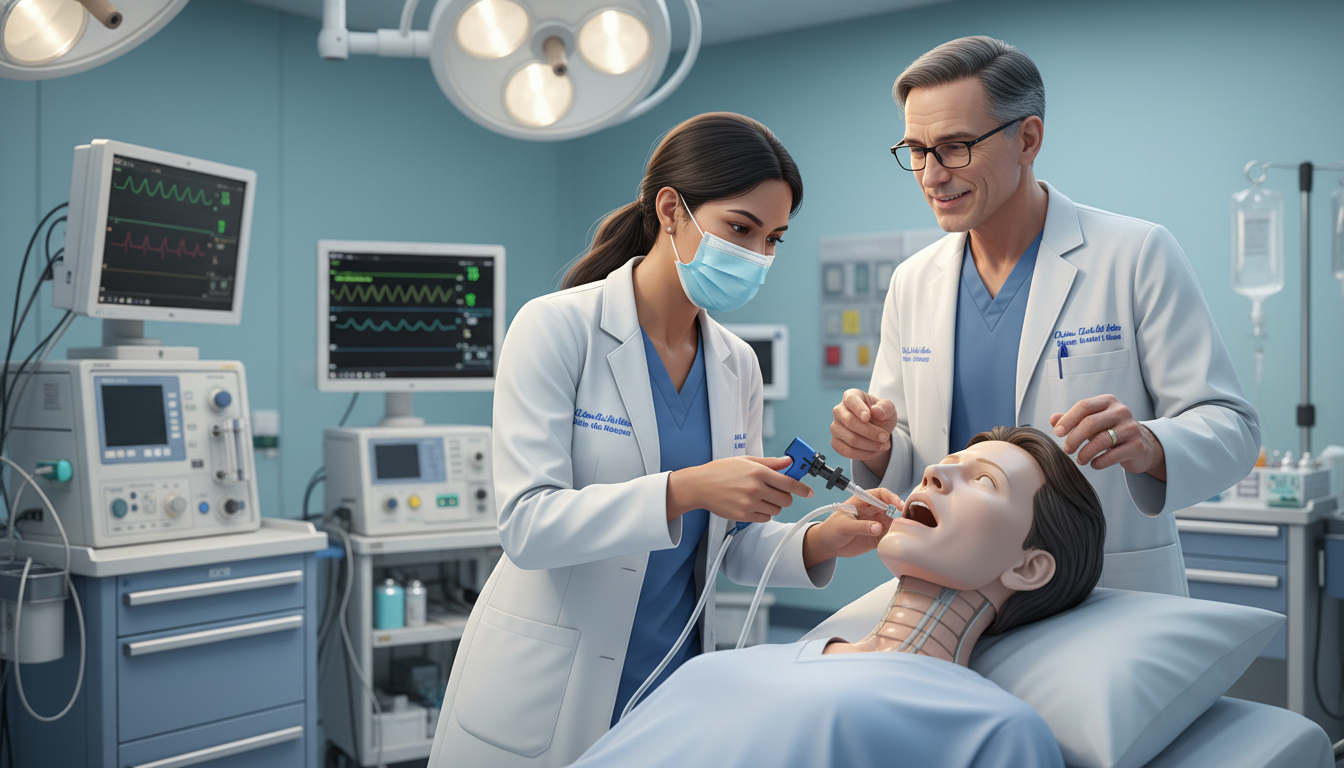 US citizen IMG practicing airway management skills - US citizen IMG for Low Step Score Strategies for US Citizen IMG in Anest