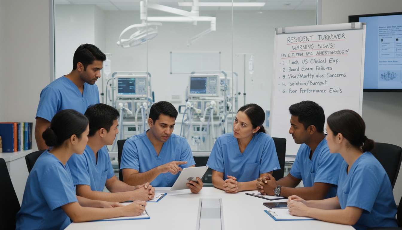 5 Resident Turnover Warning Signs for US Citizen IMGs in Anesthesiology