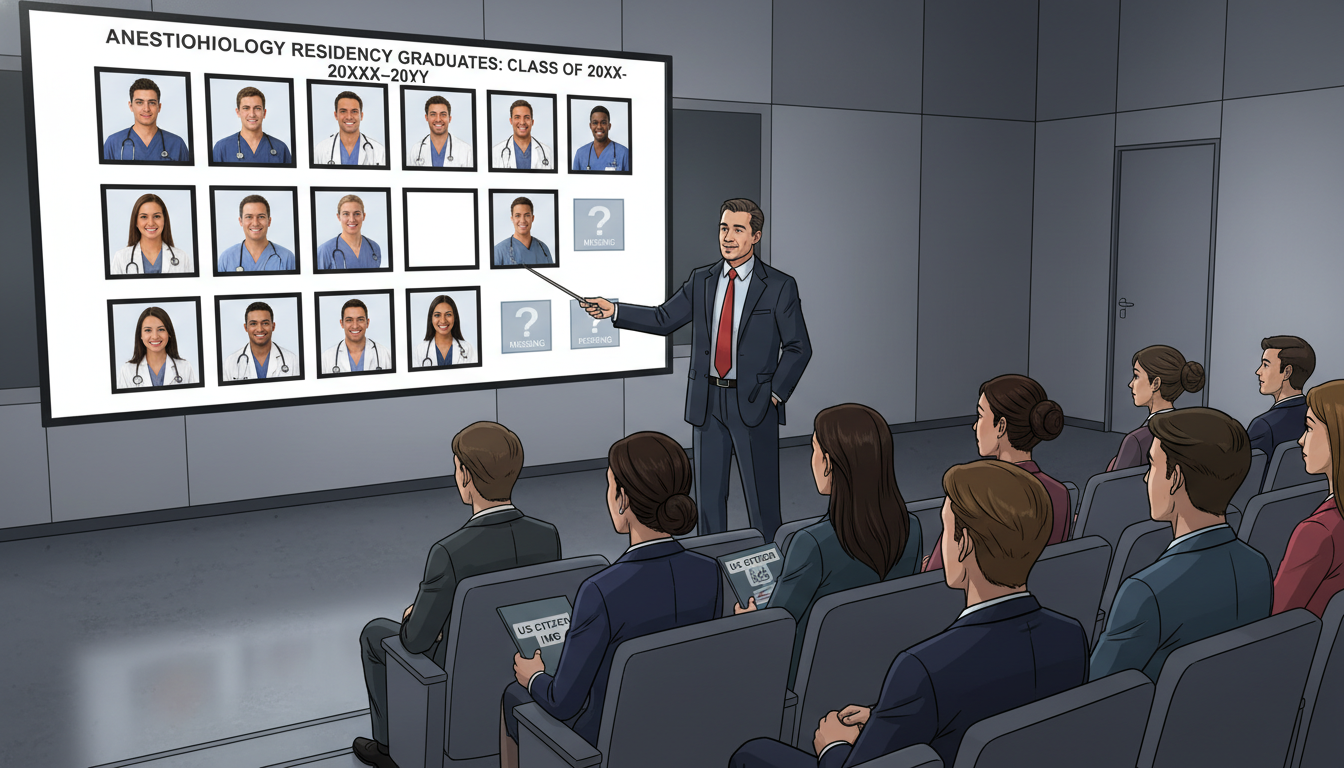 Anesthesiology residency recruitment presentation with missing resident photos Anesthesiology residency recruitment presentation with missing resident photos - US citizen IMG for Resident Turnover Warning