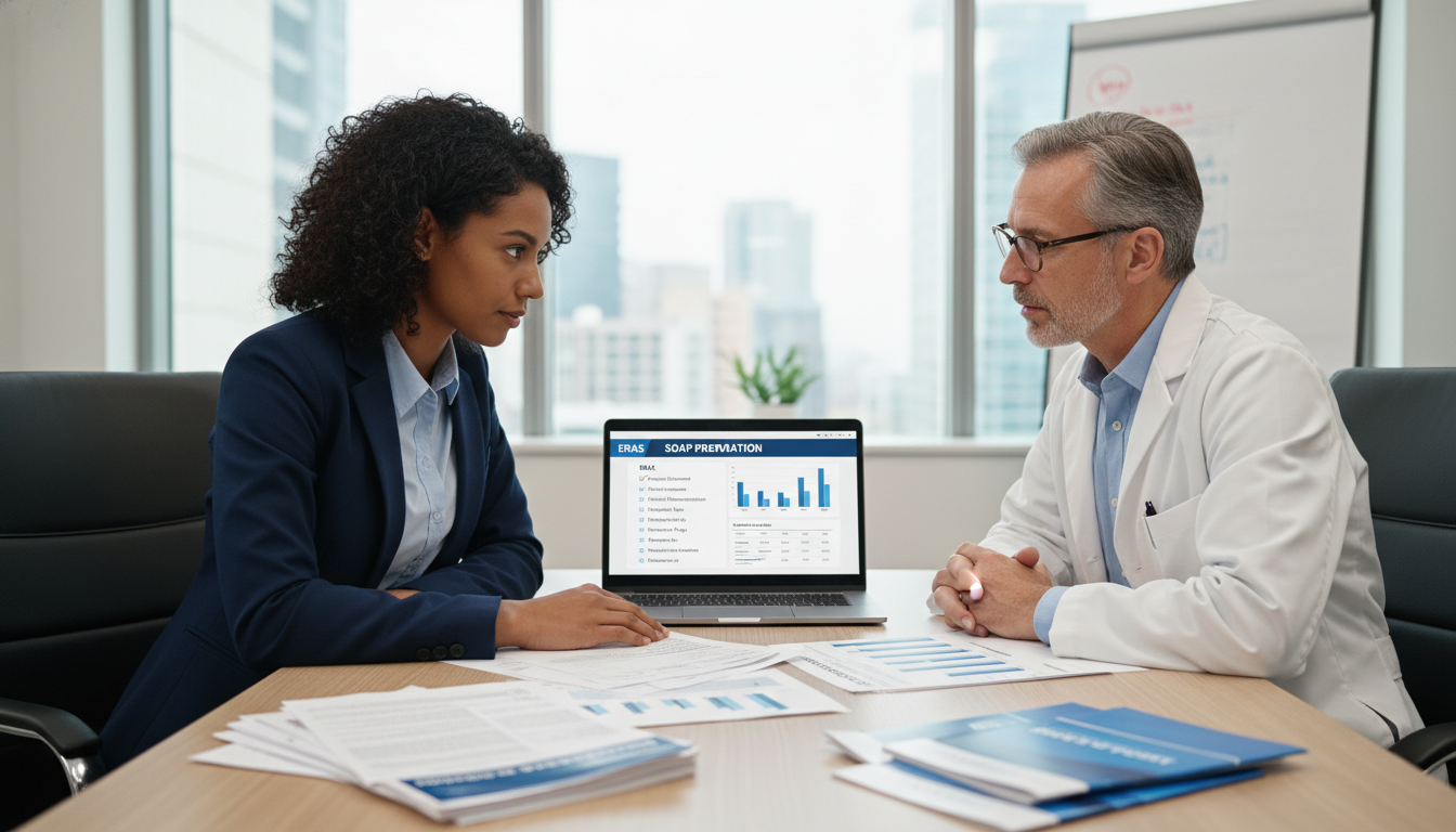 US citizen IMG reviewing anesthesiology application and SOAP strategy with mentor - US citizen IMG for SOAP Preparation for U