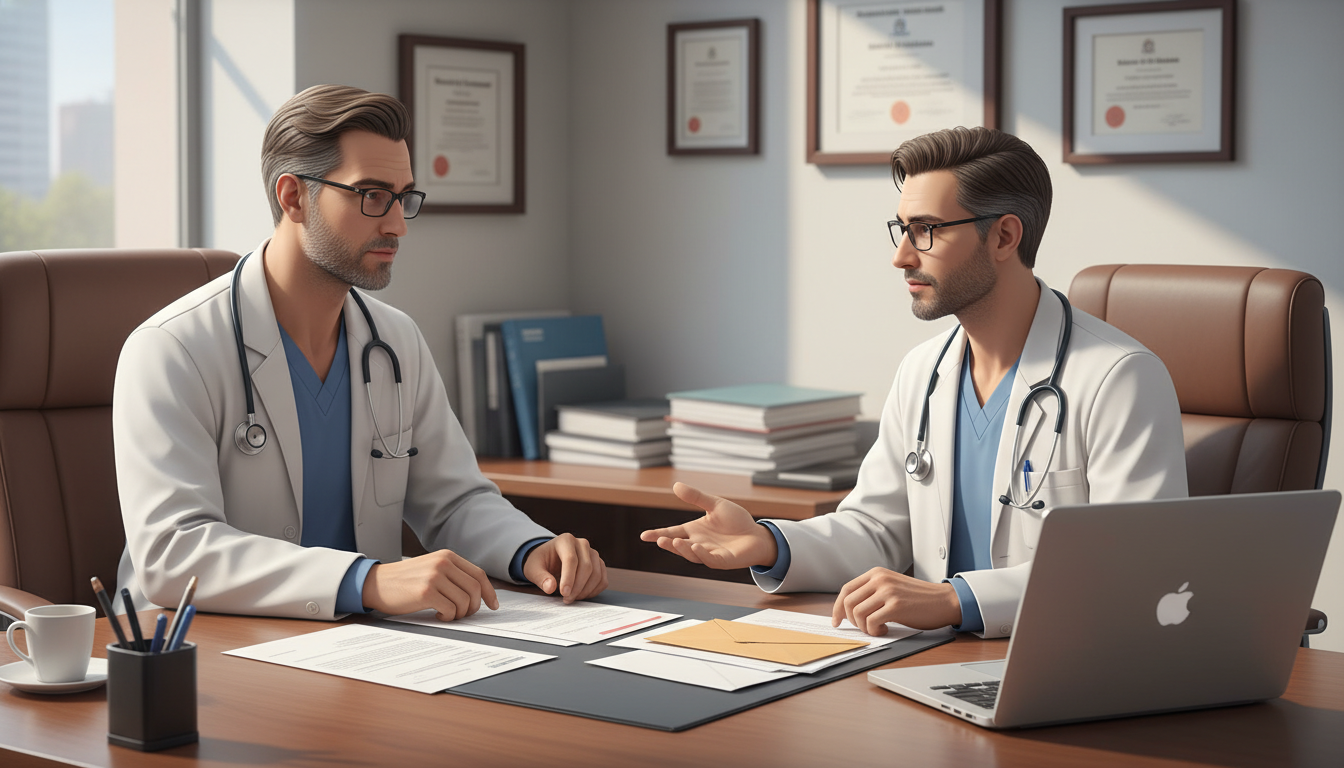 Medical student and surgeon discussing a letter of recommendation - US citizen IMG for Letters of Recommendation for US Citiz