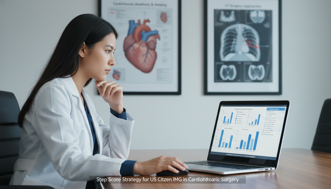 US citizen IMG reviewing application data for cardiothoracic surgery residency - US citizen IMG for Step Score Strategy for U