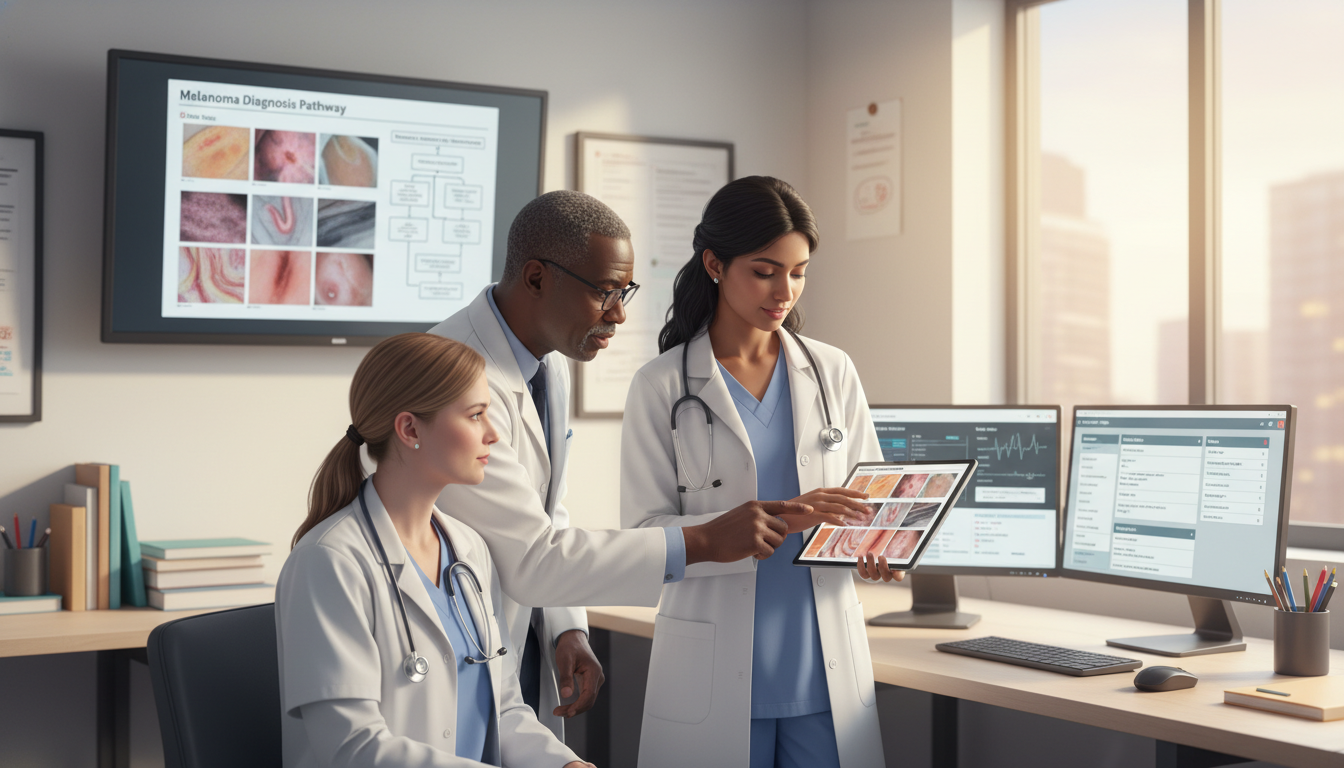 Visiting student presenting dermatology case to faculty Visiting student presenting dermatology case to faculty - US citizen IMG for Away Rotation Strategy for US Citizen IMG in Der