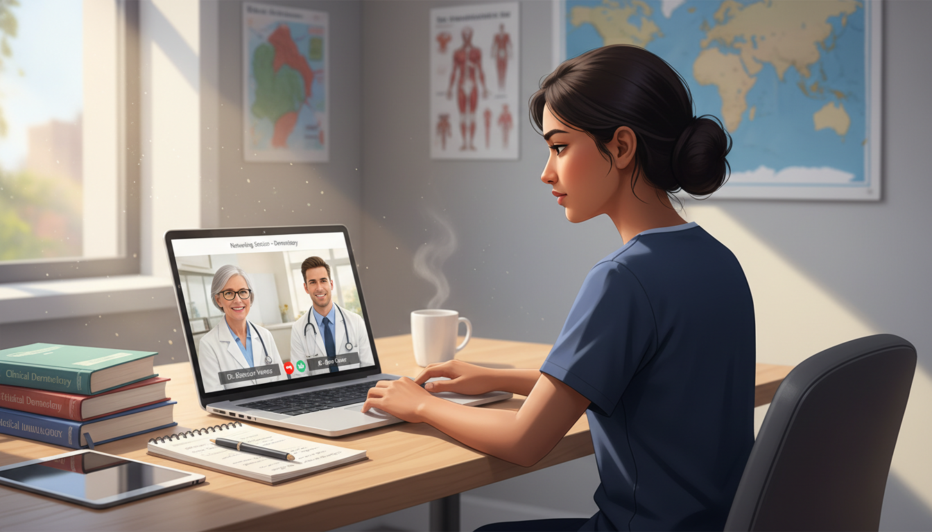 Medical student networking virtually with dermatology mentors - US citizen IMG for Networking in Medicine for US Citizen IMG