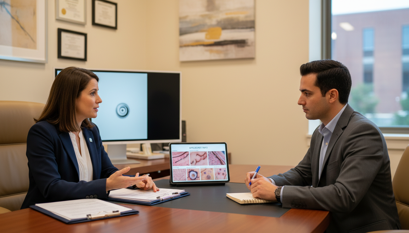 Dermatology program director speaking with residency applicant Dermatology program director speaking with residency applicant - US citizen IMG for Questions to Ask Programs for US Citizen