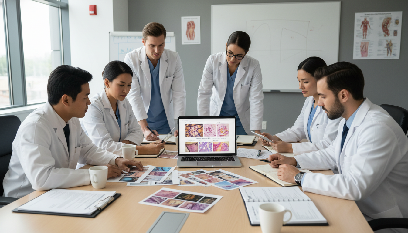 Dermatology residents collaborating on research Dermatology residents collaborating on research - US citizen IMG for Questions to Ask Programs for US Citizen IMG in Dermatol