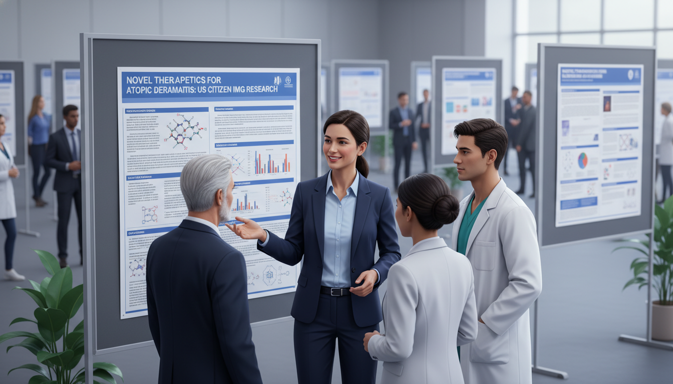 US citizen IMG presenting dermatology research poster US citizen IMG presenting dermatology research poster - US citizen IMG for Research Profile Building for US Citizen IMG in De