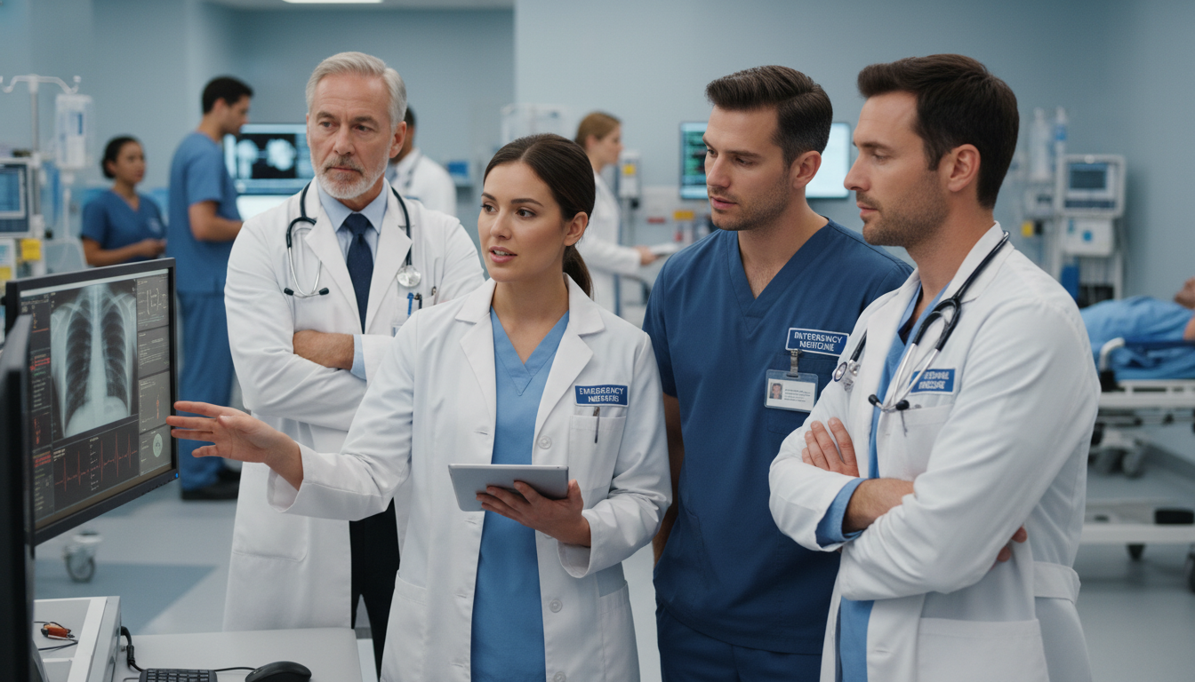 Visiting medical student working with EM-IM residents in the emergency department Visiting medical student working with EM-IM residents in the emergency department - US citizen IMG for Away Rotation Strategy