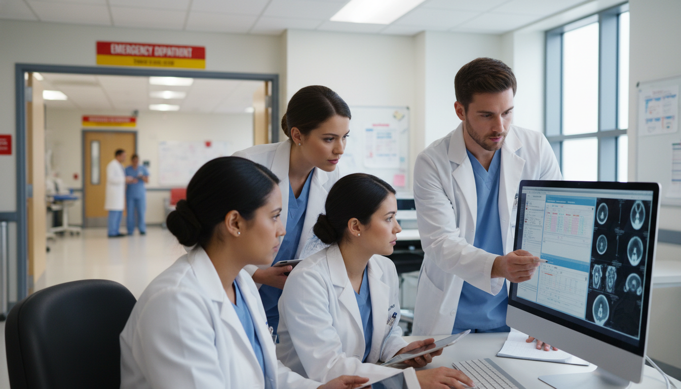 Emergency medicine and internal medicine residents collaborating in a hospital setting - US citizen IMG for Common Interview