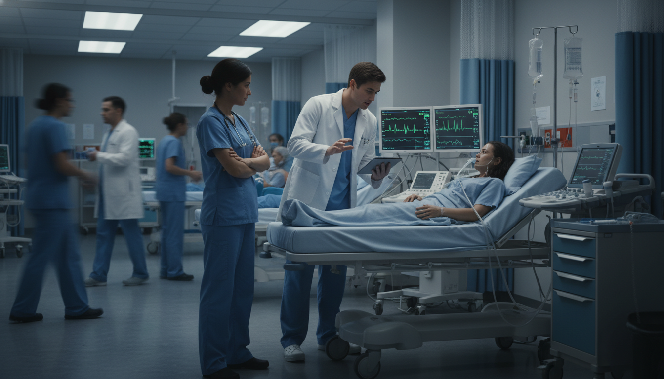 Emergency medicine attending observing a medical student during a busy ED shift - US citizen IMG for Letters of Recommendatio