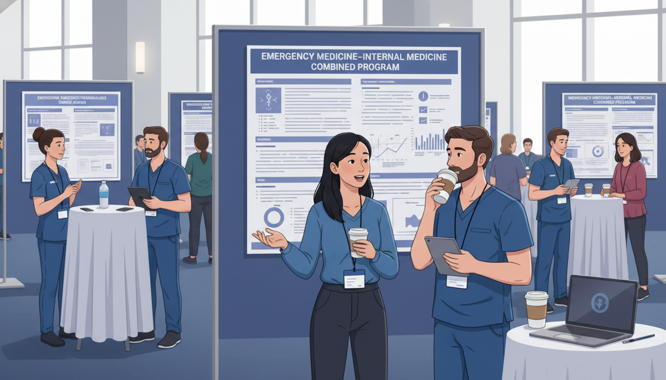 Residents and students networking at a medical conference - US citizen IMG for Networking in Medicine for US Citizen IMG in E