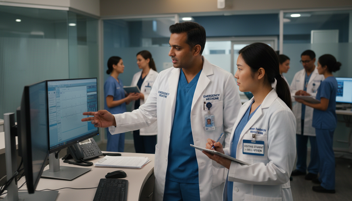 Emergency medicine attending teaching visiting IMG student during away rotation - US citizen IMG for Away Rotation Strategy f