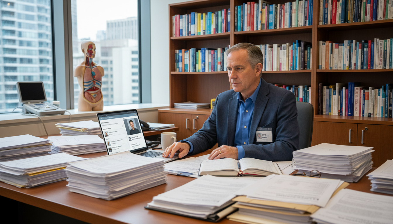 Emergency medicine program director reviewing residency CVs Emergency medicine program director reviewing residency CVs - US citizen IMG for CV Building for US Citizen IMG in Emergency