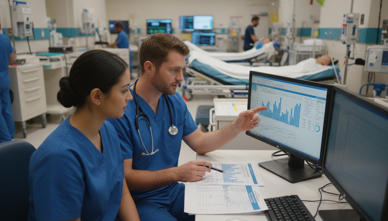 Emergency medicine resident and IMG student reviewing research data Emergency medicine resident and IMG student reviewing research data - US citizen IMG for Research Profile Building for US Cit