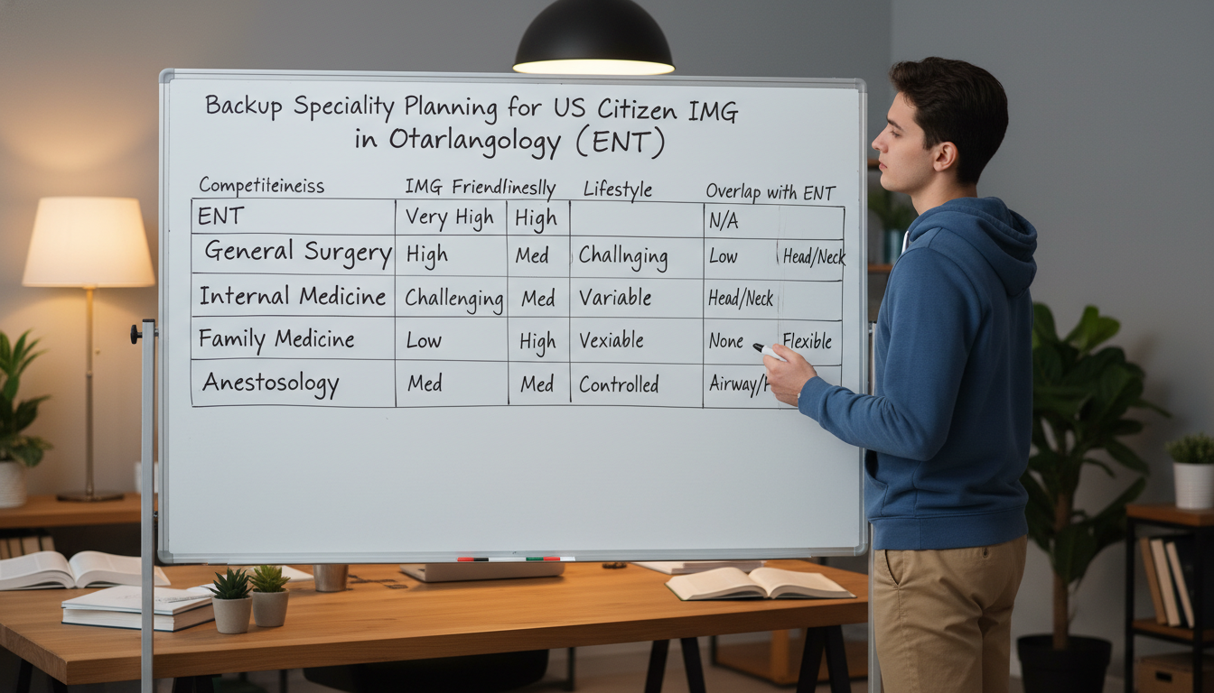 Decision matrix for ENT residency backup specialties Decision matrix for ENT residency backup specialties - US citizen IMG for Backup Specialty Planning for US Citizen IMG in Oto