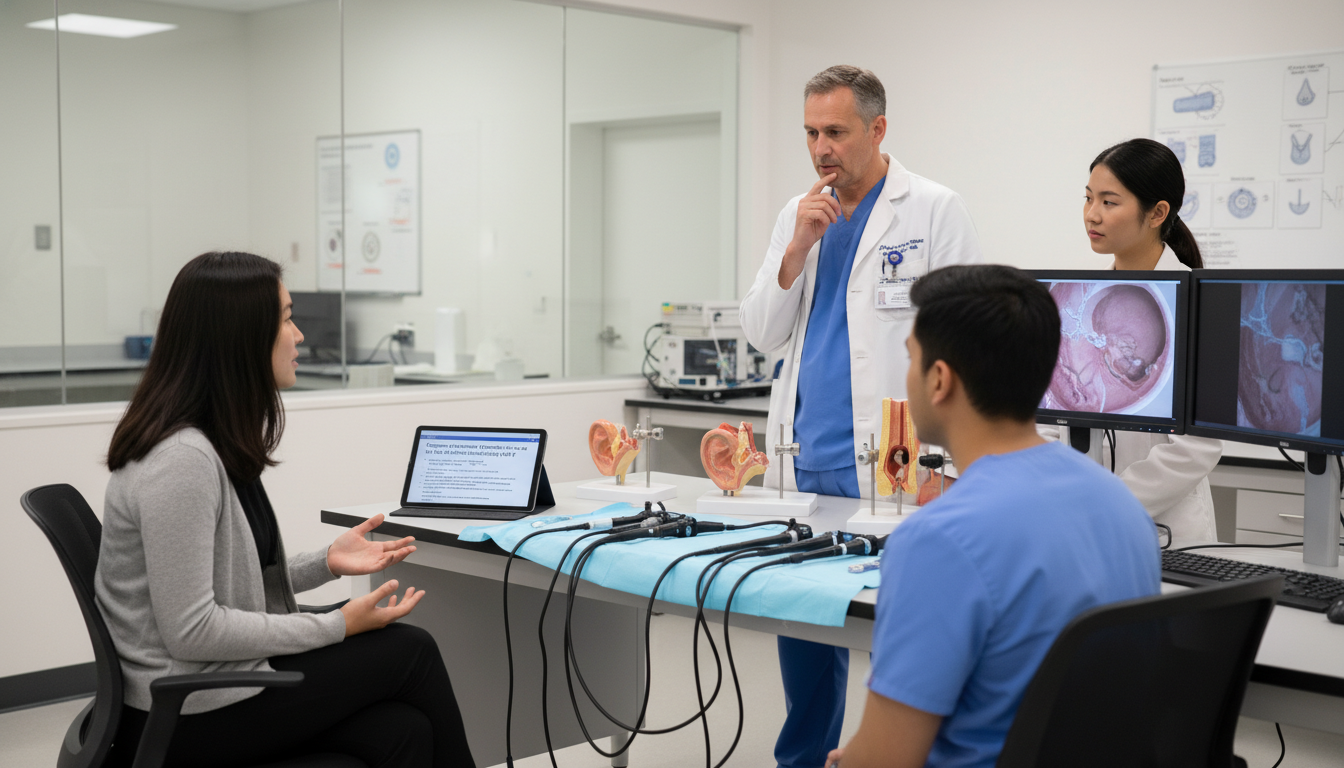 ENT residents in a simulated clinical interview and surgical skills workshop - US citizen IMG for Common Interview Questions