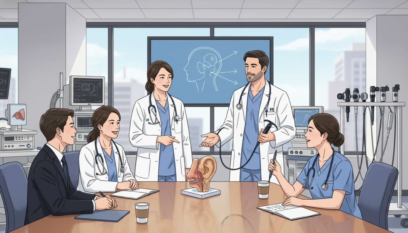 ENT residents discussing program culture with applicant ENT residents discussing program culture with applicant - US citizen IMG for Questions to Ask Programs for US Citizen IMG in